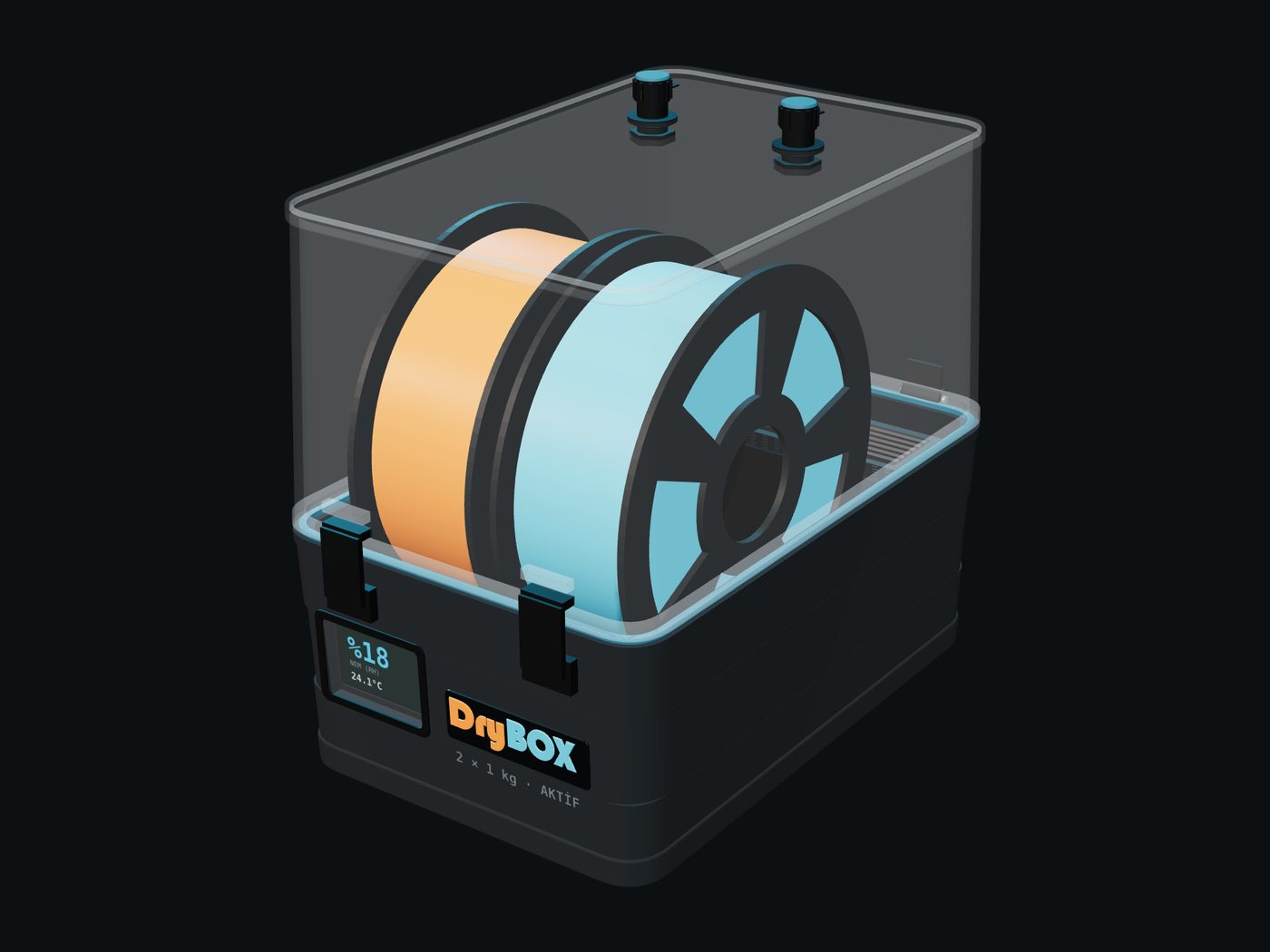 DryBOX Aktif, kapalı, çapraz görünüm